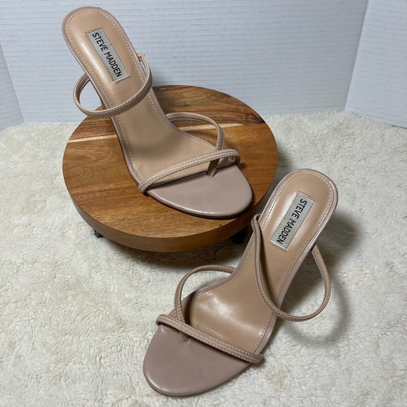 Steve Madden Nude Strappy Heels - Picture 7 of 10